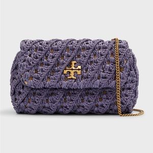 Tory Burch Kira Mini Crochet Straw Shoulder Bag